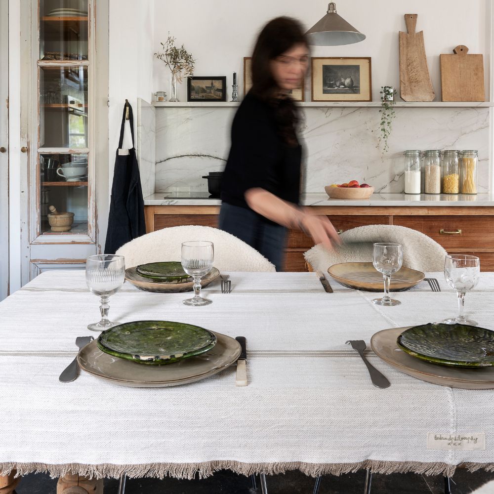 #ART22 LINEN & COTTON NATURAL TABLECLOTH